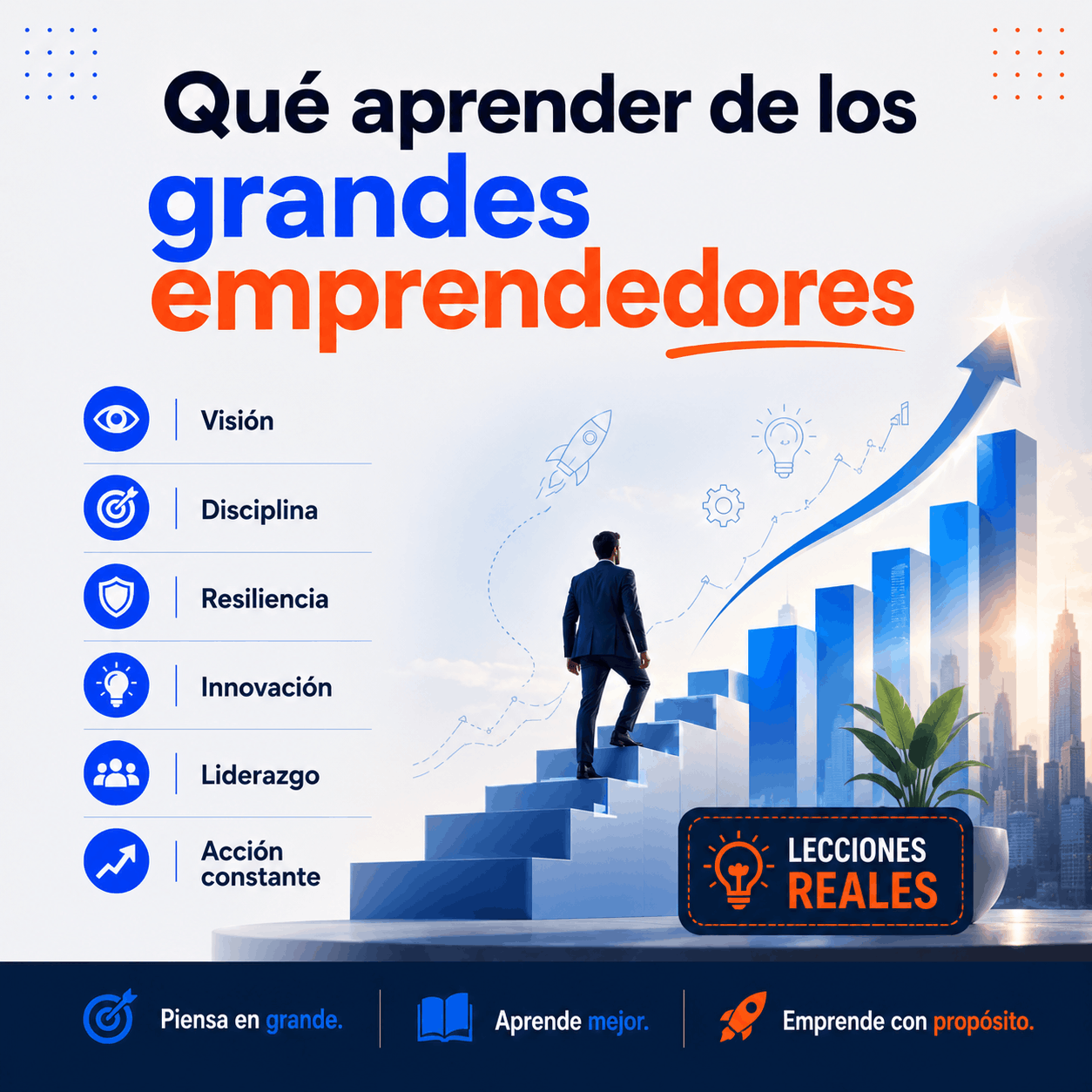 que aprender de los grandes emprendedores
